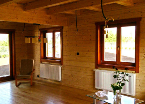 Wood Grain Tilt Turn Windows For Log Cabins
